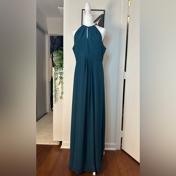 BHLDN MARCO Caspian Sea Green Keyhole Gown Bridesmaid Dress XL
